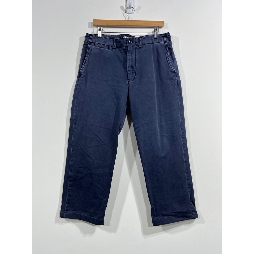Alex Mill Mens Field Chino Pants Navy Blue Straight Leg Cotton Twill Size 34x26